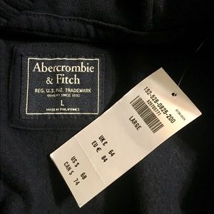 Hooded Navy Blue A&F Zip-up, NWT